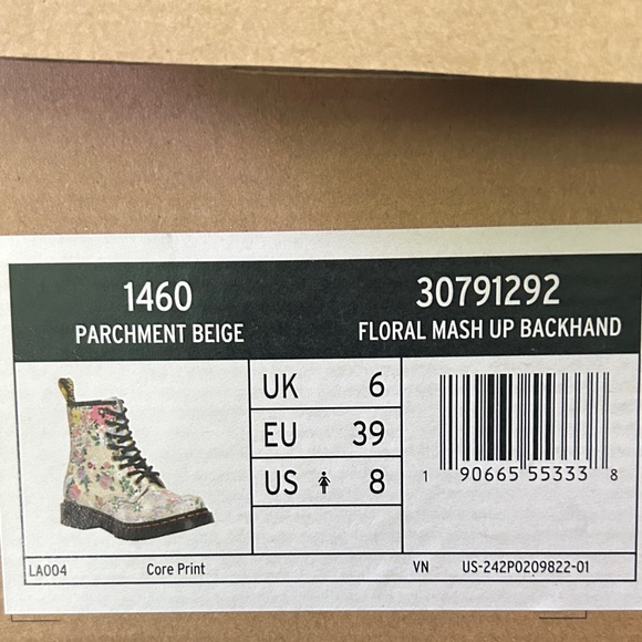 Dr. Martens Multicolor Floral Combat Boots - Picture 5 of 5